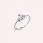Dew 0.65 CT Pear Cut Diamond White Gold Ring