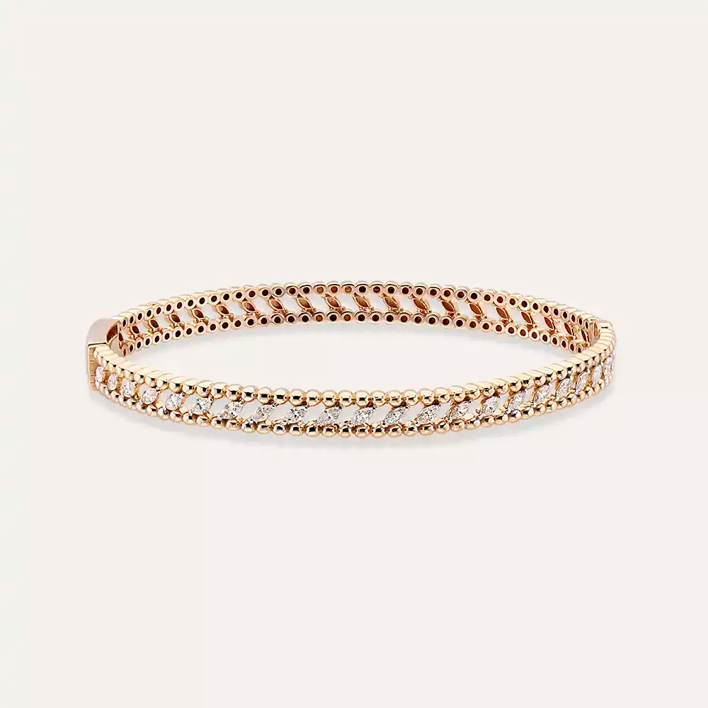 0.65 CT Diamond Rose Gold Bracelet