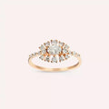 Pollen 0.68 CT Oval Cut Diamond Rose Gold Ring