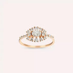 Pollen 0.68 CT Oval Cut Diamond Rose Gold Ring