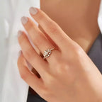 Pollen 0.68 CT Oval Cut Diamond Rose Gold Ring