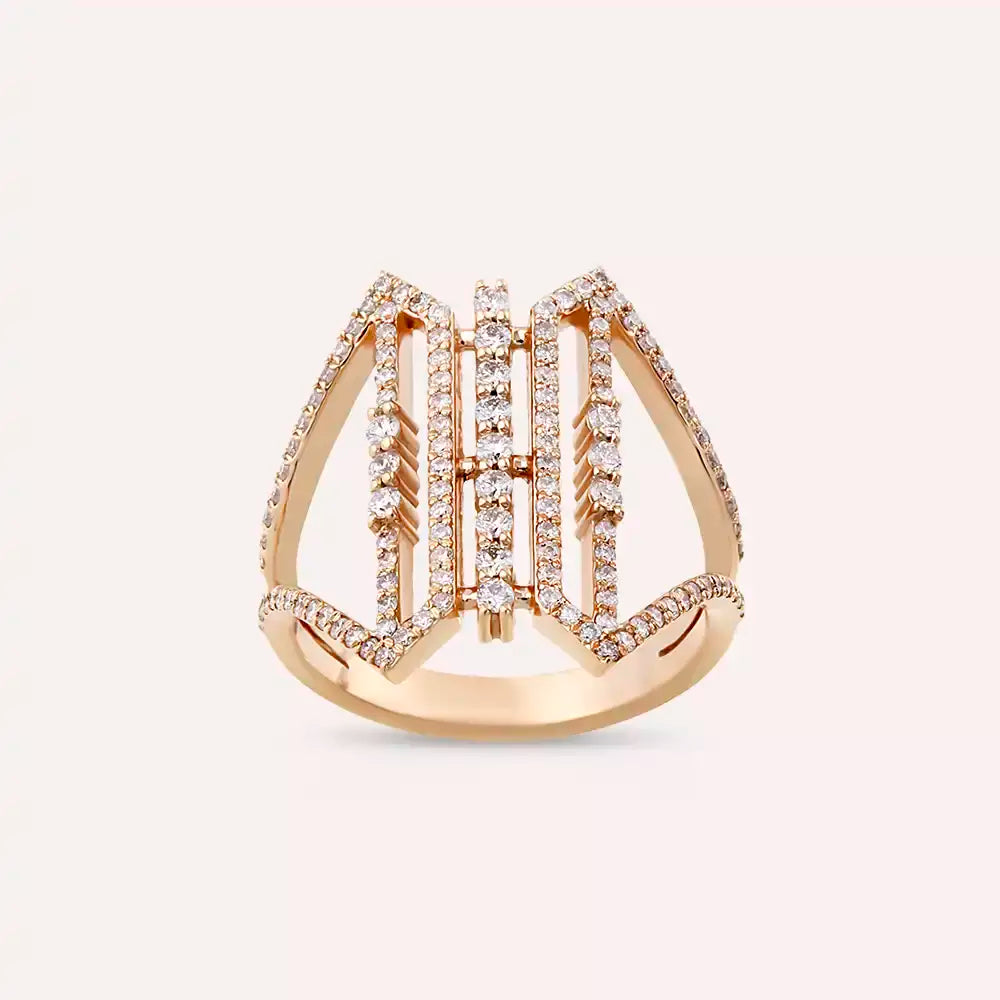Monarch 0.69 CT Diamond Rose Gold Ring