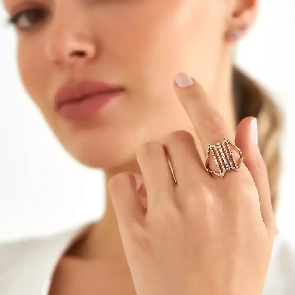 Monarch 0.69 CT Diamond Rose Gold Ring