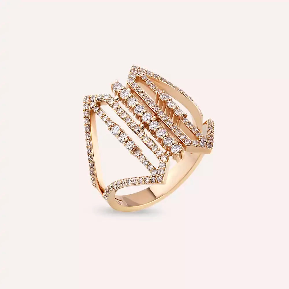 Monarch 0.69 CT Diamond Rose Gold Ring