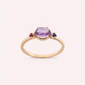 Swing 0.70 CT Multicolor Sapphire Rose Gold Ring