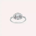 Pollen 0.70 CT Oval Cut Diamond White Gold Ring