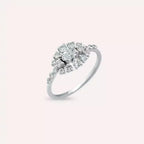 Pollen 0.70 CT Oval Cut Diamond White Gold Ring