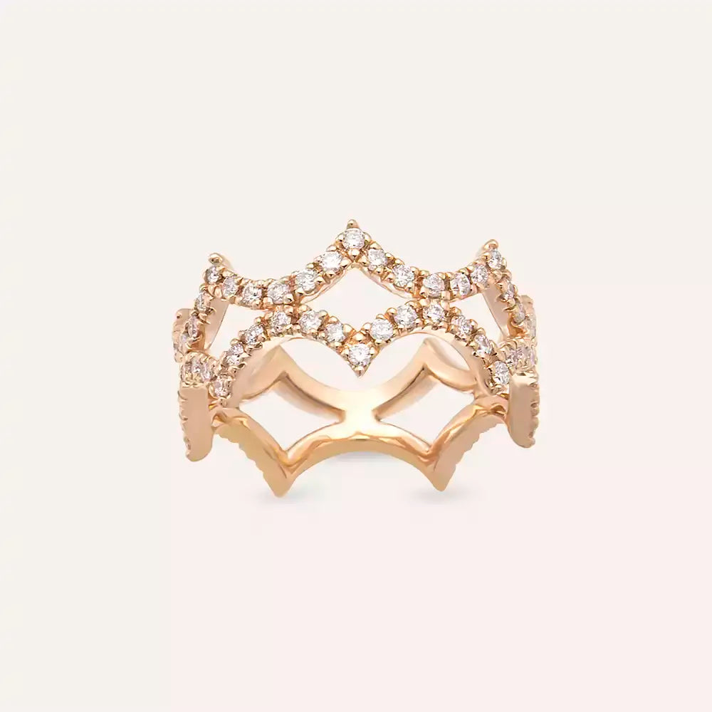 0.73 CT Diamond Rose Gold Ring
