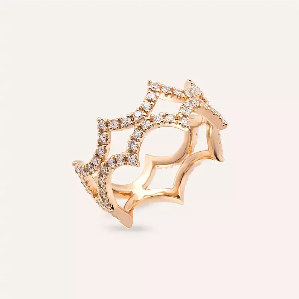 0.73 CT Diamond Rose Gold Ring