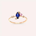 Arist 0.74 CT Sapphire and Diamond Rose Gold Ring