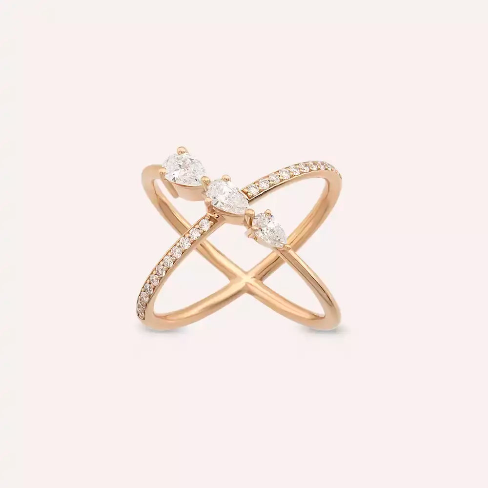 Lucent 0.79 CT Diamond Rose Gold Ring