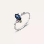 Arist 0.79 CT Ruby, Sapphire, and Diamond White Gold Ring