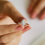 0.82 CT Marquise Cut Diamond White Gold Ring