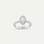 0.82 CT Marquise Cut Diamond White Gold Ring