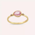 Arlo 0.82 CT Pink Sapphire and Brown Diamond Yellow Gold Ring