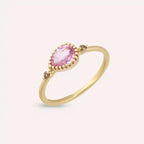 Arlo 0.82 CT Pink Sapphire and Brown Diamond Yellow Gold Ring