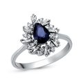 0,82 Karat Pırlantalı Safir Yüzük