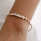 0.87 CT Baguette Diamond Rose Gold Bracelet