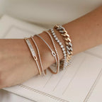 0.87 CT Baguette Diamond Rose Gold Bracelet