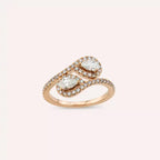 0.88 CT Pear Diamond Rose Gold Ring