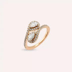 0.88 CT Pear Diamond Rose Gold Ring