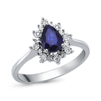 0,91 Karat Pırlantalı Safir Yüzük