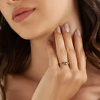 Cosmo 0.92 CT Multicolor Safir ve Pırlanta Taşlı Rose Altın Yüzük
