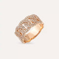 0.92 CT Pırlanta Taşlı Rose Altın Sarmal Yüzük