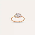 0.93 CT Light Blue Sapphire and Diamond Rose Gold Ring