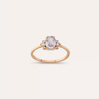 0.93 CT Light Blue Sapphire and Diamond Rose Gold Ring