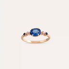 Fiver 0.94 CT Multicolor Sapphire Rose Gold Ring