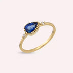 Arlo 0.94 CT Sapphire and Diamond Yellow Gold Ring