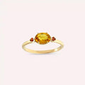Swing 0.95 CT Yellow and Orange Sapphire Yellow Gold Ring