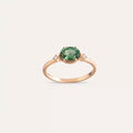 Swing 0.96 CT Green Sapphire and Diamond Rose Gold Ring