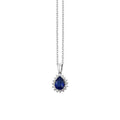 0,97 Karat Pırlantalı Safir Kolye