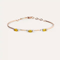 0.98 CT Yellow Sapphire and Diamond Bracelet
