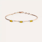 0.98 CT Yellow Sapphire and Diamond Bracelet