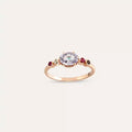 Fiver 0.99 CT Multicolor Sapphire Rose Gold Ring