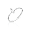 14 Karat Gold Textured Stone Ring