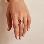 1.01 CT Multi-Color Sapphire and Diamond Rose Gold Ring