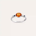 Fiver 1.06 CT Multicolor Sapphire and Diamond White Gold Ring