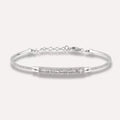 1.07 CT Baguette Diamond White Gold Bracelet
