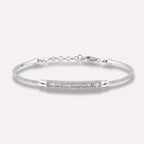 1.07 CT Baguette Diamond White Gold Bracelet