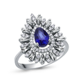 1,07 Karat Pırlantalı Safir Yüzük