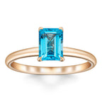 1,08 Karat Blue Topaz Yüzük