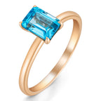 1,08 Karat Blue Topaz Yüzük