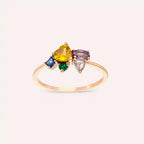 Cosmo 1.09 CT Multicolor Sapphire, Diamond and Emerald Ring