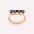 Regia 1.10 CT Black Diamond Rose Gold Ring