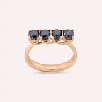 Regia 1.10 CT Black Diamond Rose Gold Ring