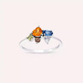 Cosmo 1.12 CT Diamond, Multicolor Sapphire and Brown Diamond Ring